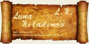 Luna Miladinov vizit kartica